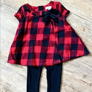 Tommy Bahama Baby Girl- 12 Months Buffalo Check Set